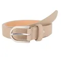 Produktbild: MIRROSI Ledergürtel Damen Herren Gürtel, Made in Italy, 3cm breit (Beige (Silberne Schnalle), 100cm)