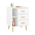 Produktbild: SoBuy Nachttisch mit 3 Schubladen und 2 Ablagen 48x40x60cm