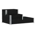 Produktbild: vidaXL Blumentopf Paletten-Aufsatzrahmen 3-fach Schwarz 120x80 cm Massivholz (1 St)