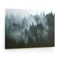 Produktbild: ALLboards Magnettafel CANVASboards 90×60 cm – Wald im Nebel, Memoboards Magnetpinnwand Canvas Bilder