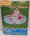 Produktbild: Bestway Deep Dive Planschbecken – Ø 152 × 30 cm – 3-Ring Kinderpool (0269 W2)