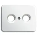 Produktbild: BJ alpha nea Koax-Abdeckung 1743-24G 2Loch alabaster/ studioweiss hochglan