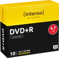 Produktbild: DVD+R4,7 INT10 - Intenso DVD+R 4,7GB, 10er SlimCase