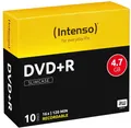 Produktbild: Intenso DVD-Rohling 10 Intenso Rohlinge DVD+R 4,7GB 16x Slimcase