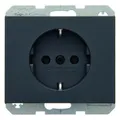 Produktbild: Hager 47157006 Type F Anthracite Socket-Outlet - Socket-Outlets (Type F, Anthracite, Plastic, Thermoplastic, 16 A, 50/60)