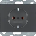 Produktbild: Berker SCHUKO-Steckdose 47157006 IP20 Kunststoff anthrazit Steckdosen