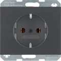 Produktbild: Berker 47157006 Schuko-Steckdose anthrazit/matt