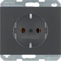 Produktbild: Berker 47157006 Steckdose SCHUKO, K.1, anthrazit matt, lackiert