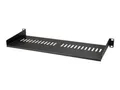 Produktbild: StarTech.com Belüfteter Server Rack Fachboden 1 HE - 175 mm Tief - Stahl - Rack - Regal - Schwarz - 1U - 17.8 cm (7