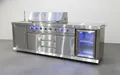 Produktbild: Outdoorküche BBQ, Außenküche mit Gasgrill, Outdoor Küche in silber, 2630 x 580 x 1190 mm