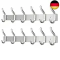 Produktbild: MEIJO Garderobenhaken Edelstahl, Hakenleiste Kleiderhaken Wand mit 6 Haken,