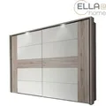 Produktbild: ELLA@home Schwebetürenschrank - Sandeiche - weiß Hochglanz - 2-türig