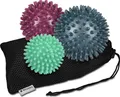 Produktbild: Navaris Igelball 3er Set für Fußmassage - 3x Massageball Igelball für Fussmassage Rücken Hand - 3 Igelbälle Massagebälle - Gymnastikball mit Noppen -