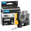 Produktbild: DYMO Schriftband RHINO 18486, 12 mm schwarz auf silber, 1 St.