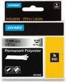 Produktbild: DYMO Beschriftungsband Schriftbandkassette permanent Polyester 5,5mx12mm schwarz/metallic