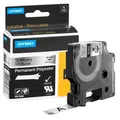 Produktbild: DYMO Schriftband RHINO  18486, 12 mm schwarz auf silber
