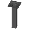 Produktbild: Element System 4 Stück Stahlrohrfüße eckig Tischbeine, Möbelfüße Inklusive Anschraubplatte, 4 Farben, 10 Abmessungen, 15 cm, schwarz, 18133-00290