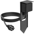 Produktbild: ledscom.de Garten Steckdosen-Säule PIWI mit Erdspieß und 2m Kabel für außen, IP44, 1-fach, anthrazit