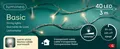 Produktbild: Lumineo Lichterkette Basic 40 LED 3 m warm weiß, transparentes Kabel