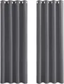 Produktbild: PONY DANCE Thermovorhang Kälteschutz Winter Graue Vorhänge Blickdicht 245x140cm