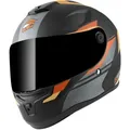 Produktbild: FC-Moto FF114B Zeron Helm, schwarz-orange, Größe L für Männer
