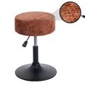 Produktbild: Hocker MCW-C22, Sitzhocker Schminkhocker, höhenverstellbar drehbar Ø 37cm Stoff Chenille (465g/m²) MVG ~ terrakotta