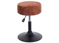 Produktbild: Hocker MCW-C22, Sitzhocker Schminkhocker, höhenverstellbar drehbar Ø 37cm Stoff Chenille (465g/m²) MVG ~ terrakotta