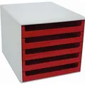 Produktbild: Metzger&Mendle M&M Schubladenbox rot DIN A4 mit 5 Schubladen (C4) (30050906)