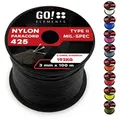 Produktbild: GO!elements Paracord 425 - 3mm Abspannleine, Paracord 425 aus reißfester Nylonschnur schwarz 100m