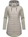 Produktbild: Ragwear Damen Übergangsjacke leichte lang Steppjacke mit weichen Ärmeln und Kapuze Sandrra Long Bone Gr. 3XL