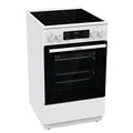 Produktbild: Gorenje GECS5C 70 WA Elektro-Standherd mit Glaskeramik-Kochfeld / 50 cm / 70 Liter/Schnellaufheizung/AirFry/ExtraSteam/Teleskopauszug/AquaClean/weiß