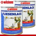 Produktbild: Wilckens 2 x 750 ml Fliesenlack seidenglänzend weiß Küche Bad WC