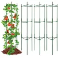 Produktbild: 4er-pack Tomatenkäfige Für Den Garten, 63 Zoll Tomaten-spalier-pflanzenpfahl-unterstützung, Stapelbarer Hoher Pflanzenstützkäfig, Für Hochbeete, Gemüse, Blumen Und Kletterpflanzen - Vevor