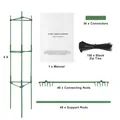 Produktbild: 4x Rankhilfe Blumenhalter Tomatenkäfig Pflanzenhalter Pflanzenstütze 160cm