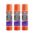 Produktbild: Elmer's lila Klebestift | trocknet klar | für den Schulbedarf & Bastelarbeiten | auswaschbar & kinderfreundlich | 6 g | 3 Stück