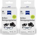 Produktbild: ZEISS Brillen-Reinigungstücher mit Alkohol 2x30 Stück einzeln verpackt 60 Tücher