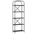 Produktbild: vidaXL Bücherregal Bücherregal Schwarz Eichen-Optik 60 x 30 x 183 cm Holzwerkstoff, 1-tlg.