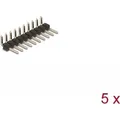 Produktbild: Delock Stiftleiste 10 Pin, Rastermass 2,54 mm, 1-reihig, gewinkelt, 5 Stück (66695)