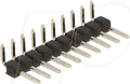 Produktbild: DELOCK 66695 - Stiftleiste 10 Pin, Rastermaß 2,54 mm, 1-reihig, gewinkelt, 5 St