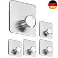 Produktbild: 4smile Handtuchhalter ohne Bohren – 5er Set Edelstahl Haken selbstklebend, f