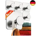 Produktbild: 4smile Handtuchhalter ohne Bohren 5er Set - Moderne Design Handtuchhaken Bad