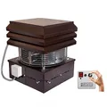 Produktbild: Gemi Elettronica Schornstein Ventilator Rauchsauger für Kamin mit Kupfergehäuse, Wandmontage, bis 700°C Hitzebeständig, Dark Brown