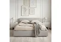 Produktbild: IDIMEX Polsterbett MARINI, Bett 140x200 cm mit Lattenrost Doppelbett mit Kopfteil Stoffbezug grau