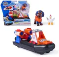 Produktbild: PAW PATROL - Search & Rescue: Zumas Rettungs-Fahrzeug, Boot mit Rückziehmotor, ca. 13 cm, inkl. Hunde-Figur und Henrietta, detailgetreues Design zur Serie, Spielzeug ab 3 Jahren