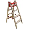 Produktbild: Euroline Holz Stufenstehleiter Mit Comfort-stufen Mit Werkzeugablage 2x4 Stufen
