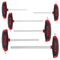 Produktbild: Wiha Stiftschlüssel Set mit Quergriff 6-tlg. I ComfortGrip Sechskant mit Seitenabtrieb I Satz 2,5 - 8,0 mm I Stiftschlüsselsatz mit T-Griff (45620)