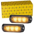 Produktbild: HELLA 2XD 014 561-201 LED-Blitz-Kennleuchte - BST - 12/24V - gelb - Schraubanschluss/Anbau - Kabel: 200mm - Stecker: offene Kabelenden - Set