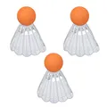 Produktbild: alldoro 60052 XXL Federbälle 3er Set, Riesen Federball ca. 14 cm, Zubehör für große Badminton-, Tennis-Schläger, Ersatz-Bälle für Strand und Outdoor, weiß