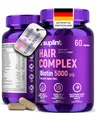 Produktbild: Haar Vitamine mit Biotin Hochdosiert 5000 mcg - Haarvitamine Haarausfall mit Zink Selen, Keratin, Vitamin A C D E B12 für Haare, Haut, Nägel - Haarwachstums und Stärkungs Komplex (1 Pack)
