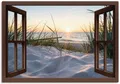 Produktbild: Artland Wandbild Ostseestrand durchs Fenster, Meer Bilder (1 St), als Alubild, Leinwandbild in verschied. Größen